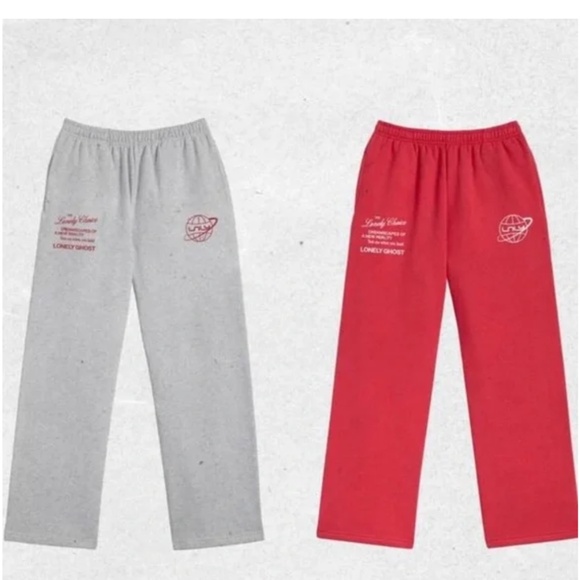 LONELY GHOST Text Me When You Land sweatpants GREY - Picture 1 of 1
